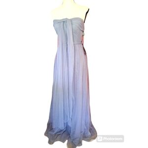 Adrianna papell infinity formal dress 6 light slate gray nwt